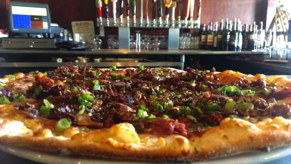 Corned Beef Pizza on Bar