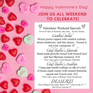 valentines day menu