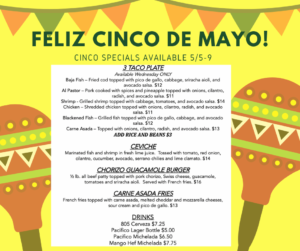 abbey cinco de mayo menu